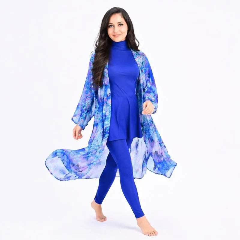 Burkini Prestige Bleu Océan 4 pièces