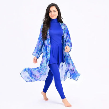 Burkini Prestige Bleu Océan 4 pièces