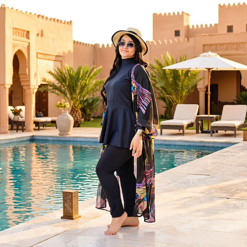 Burkini Prestige Noir Floral