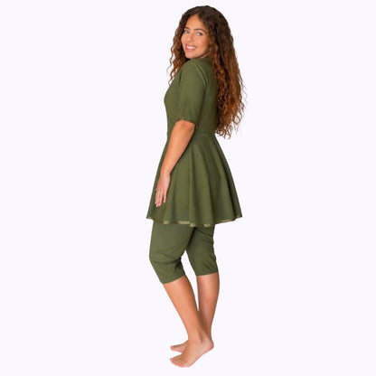 Burkini Rétro Riviera kaki